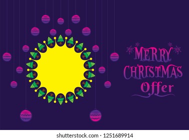 creative merry christmas festive celebration poster template design