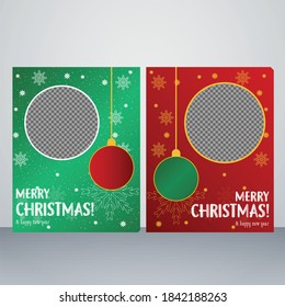 plantilla de diseño de flyer de Navidad creativa de merry
