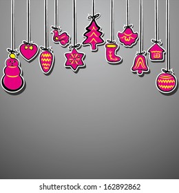creative merry christmas greeting background vector