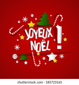 Creative Merry Christmas Greeting Card vector illustration