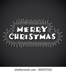 creative merry christmas typography design 