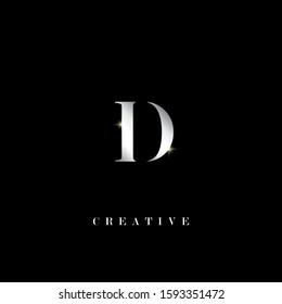 Creative metal letter D logo. design vector illustration company symbol icon template