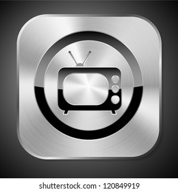 a creative metal tv icon