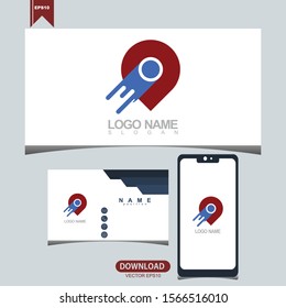 Creative meteor location logo icon vector design