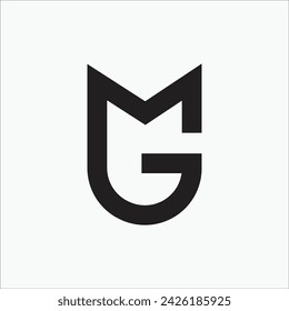 Creative MG oder GM Initial Monogram minimale moderne Marke einzigartiges Stil Logo Design 