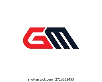 Creative MG letter logo design. Initial letter GM monogram logo
