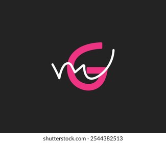 Plantilla creativa del diseño del logotipo de MG
