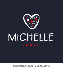 Creative (Michelle) name, Vector illustration.