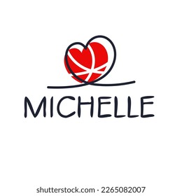 Creative (Michelle) name, Vector illustration.