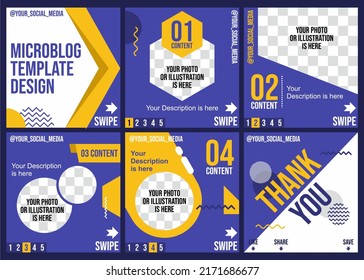 Creative microblog or carousel design for social media post