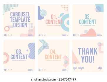 Creative microblog or carousel design with vector file for your digital content 