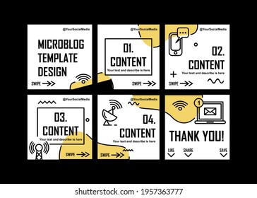 Creative microblog with telecommunication theme. Easy to edit with vector file. Can use for your creative content. Especially about social media content.