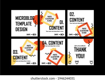 Creative microblog template design. Easy to edit with vector file. Can use for your creative content. Especially for social media content.