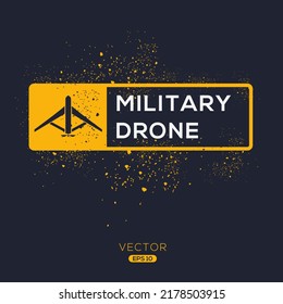 Creative (Military Drone) Icon, Vector Sign.