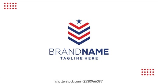 Creative Military Hexagon Logo, Design Inspiration, Illustration, Vector