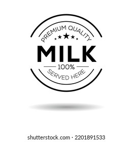 Creative (Milk) Drink, Milk Sticker, Vector Illustration.