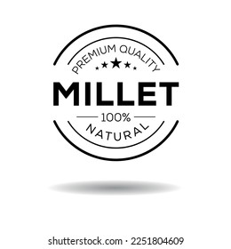 Creative (Millet), Millet label, vector illustration.