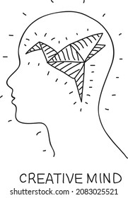 Creative mind - abstract sketchy vector illustration