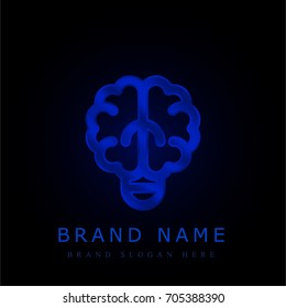 Creative mind blue chromium metallic logo