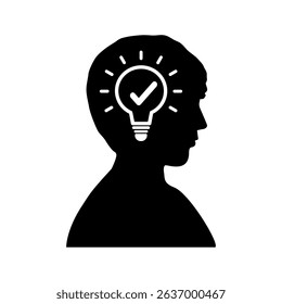 Creative mind icon. Innovative thinking icon. Creative mindset icon. Vector illustration design