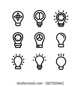 icono de mente creativa o logotipo símbolo de signo aislado ilustración vectorial - Colección de iconos vectoriales de estilo negro de alta calidad
