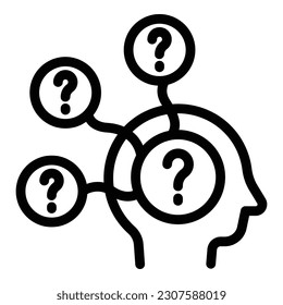 Creative mind icon outline vector. Work problem. Imitating broken