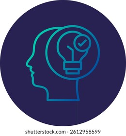 Creative mind Line Circle Gradient Style