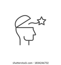 Creative mind line outline icon