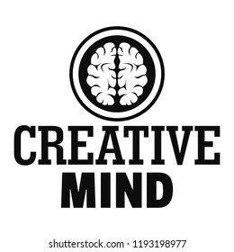 Creative mind logo. Simple illustration of creative mind vector logo for web design isolated on white background
