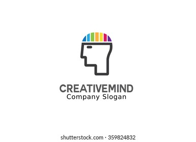 Creative Mind Logo Vector Symbol Icon Design Illustration