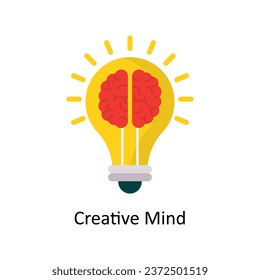 Creative Mind vector Flat Icon Design illustration. Symbol on White background EPS 10 File 