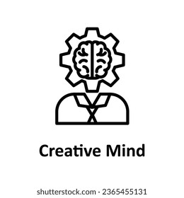Creative mind vector icon which can easily modify or edit

