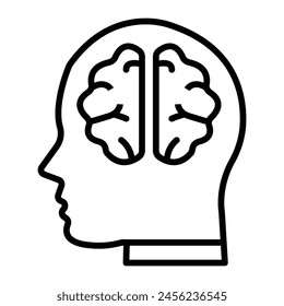 Creative Mind Vector Line Icon Design