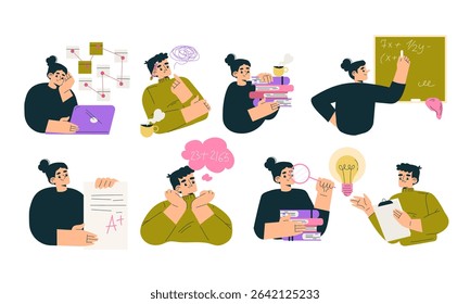 Creative Mindset Engaging Illustrations that Demonstrate Inspiration and Productivity Effectively