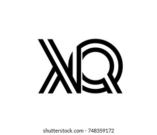 a creative minimal  abstract alphabet letters KQ,Qk,k,Q logo