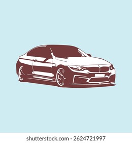 Creative Minimal Abstract Car Art Design