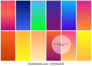 Creative minimal abstract gradient banners set for poster, flyers, card.