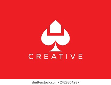 Creative and minimal ace Home logo vector template. Abstract ace Home logo