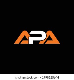 Creative Minimal Alphabet Initial Letter Mark Monogram APA Logo A P Editable in Vector Format