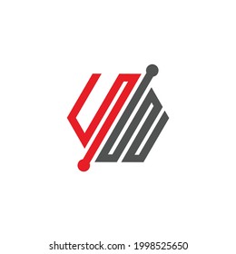 Alfabeto Mínimo Creativo Letra inicial Marca Monograma Circuito Tecnológico SW Logotipo S W Editable en Formato Vector