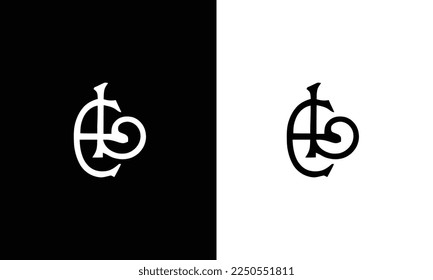 Creative Minimal Alphabet Letter EL Logo Monogram