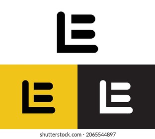 Creative Minimal Alphabet Letter LE Logo Monogram
