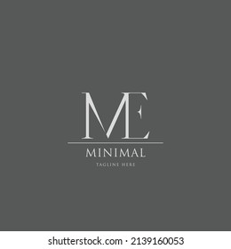 Creative Minimal Alphabet ME Icon Logo Template.