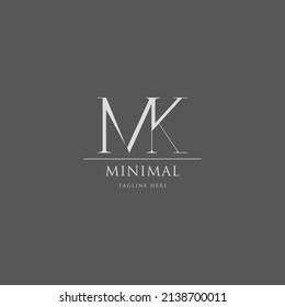 Creative Minimal Alphabet MK Icon Logo Vorlage.
