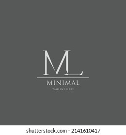Creative Minimal Alphabet ML Icon Logo Template.