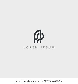 Creative minimal AP PA letter business logo initial based Monogram icon vector.