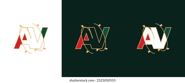 Creativo mínimo AV VA letra de negocio logotipo inicial basado Monogram icono Vector