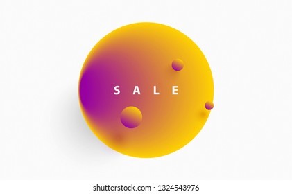 Creative minimal banner with 3D concept of planets. ideal for social media, web, ad, discount, offer, promotion, cover. Eps10 Vector illustration.