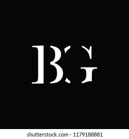 creative minimal BG logo icon design in vector format with letter B G