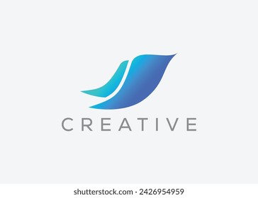Creative and minimal bird vector logo design template. Dove Flying logo. Pigeon vector